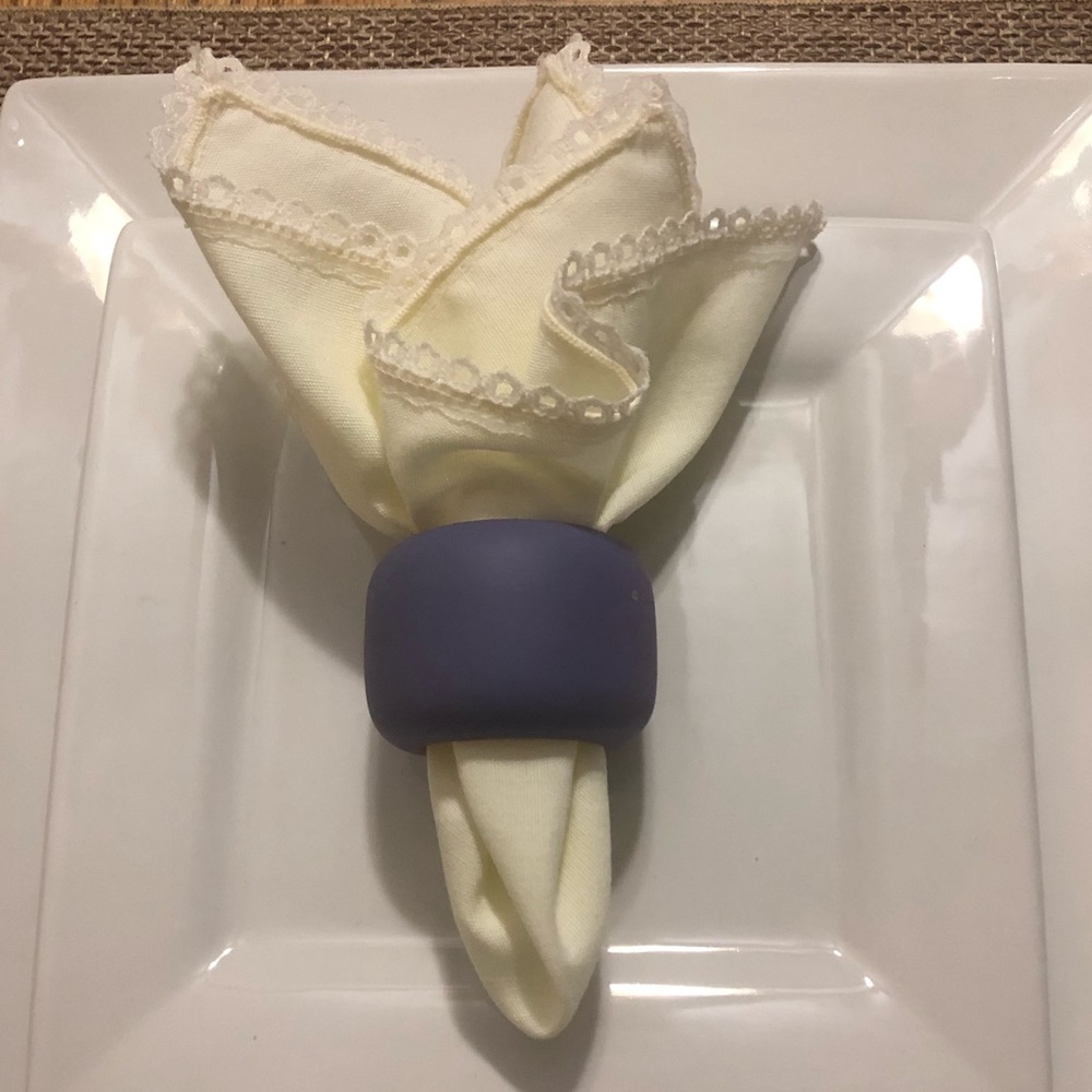 Set of 6 Off white Linen Table Napkins